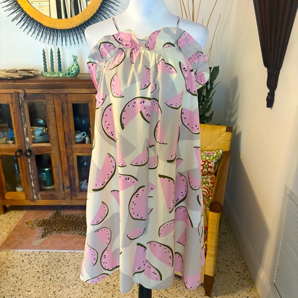 Anthropologie Dresses & Skirts - COREY LYNN CALTER Watermelon Harper Swing Dress! Spaghetti straps. Lined! Large